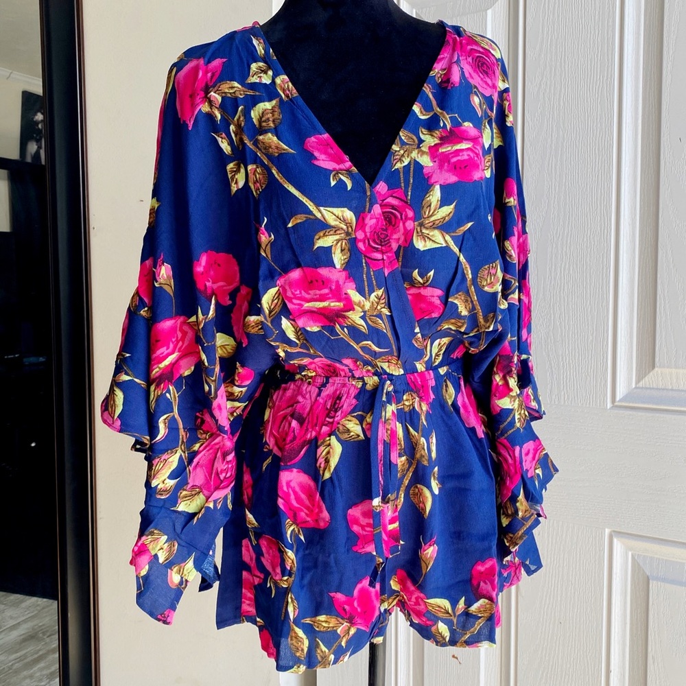 💕Floral Print Crossbody Romper💕